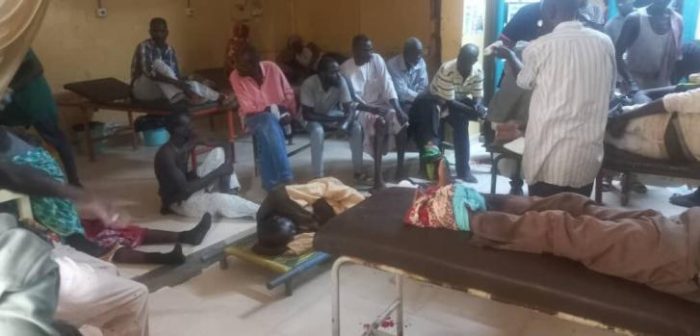 El hospital de Bashair, en el sur de Jartum, rSudán, recibió más de 60 heridos y 43 muertos tras una explosión en un mercado el 10 de septiembre.MSF.