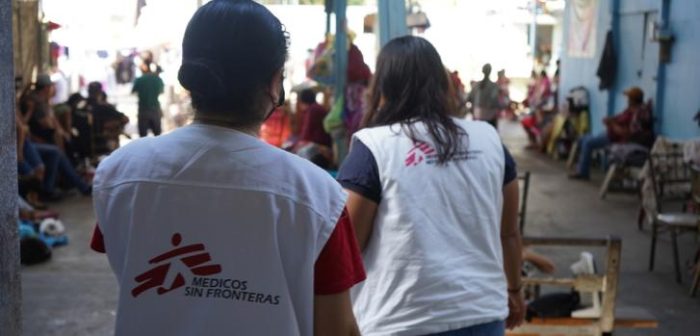 Imagen de archivo del 26 de mayo de 2022: un equipo móvil de nuestra organización en en Nuevo Laredo brinda asistencia humanitaria a la población haitiana y centroamericana, así como a desplazados internos que huyen de la violencia en diferentes partes de México. MSF/Yesika Ocampo.