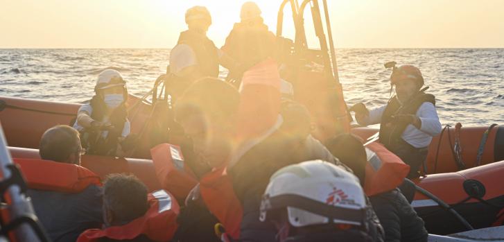 Imagen de archivo del 12 de octubre de 2022: Nuestros equipos llevan adelante actividades de salvataje en la zona del mar Mediterráneo, rescatando a centenares de personas que intentan cruzarloCandida Lobes/MSF.