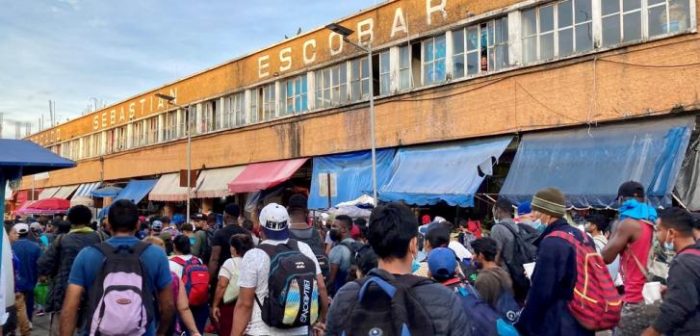 Alrededor de 30.000 migrantes se reúnen a diario en Tapachula, Chiapas. Se trata de una "población flotante", ya que miles de personas entran cada día por este punto de entrada en el sur de México, y muchas otros salen hacia la frontera norte.MSF/Yesika Ocampo.