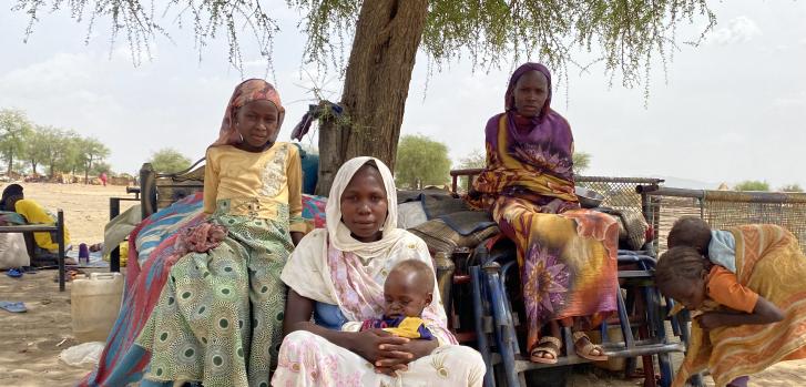 En el centro de Andressa, en el este de Chad, hay muchas familias esperando a ser trasladadas a campos de refugiados más grandes y lejos de las inseguras zonas fronterizasJohnny Vianney Bissakonou/MSF.