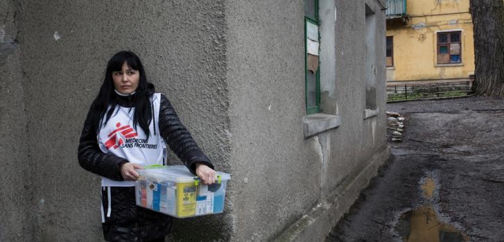 Enfermera de MSF en Ucrania. ©Jon Levy/Foto8Jon Levy/Foto8