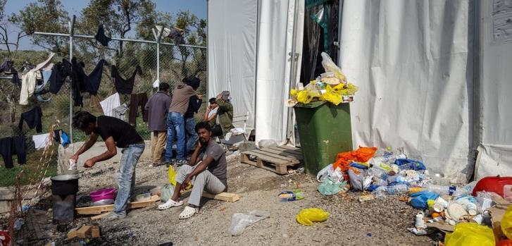 Centro de detención de migrantes, refugiados y solicitantes de asilo en la isla de Lesbos, Grecia ©MSFCentro de detención de migrantes, refugiados y solicitantes de asilo en la isla de Lesbos, Grecia ©MSF