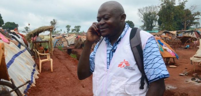 Mumuza Muhindo Musubaho, coordinador de proyecto en Bria. Junio 2017.Natacha Buhler/MSF