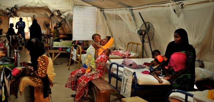 Vista de una de las tiendas de nuestro centro hospitalario de nutrición de Fori, en el estado de Borno (noreste de Nigeria).Ivan Muñoz/MSF