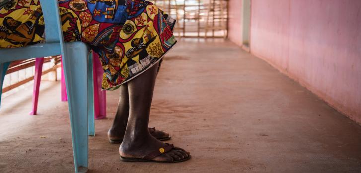 Tatiana fue tomada como prisionera por hombres armados en Bambari, República Centroafricana. Hace seis meses que es paciente de MSF en Bangui.MSF/Olivia Watson