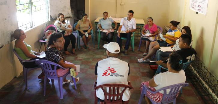 Comité de Salud local en el municipio de San Salvador, en la Comunidad Peralta.
