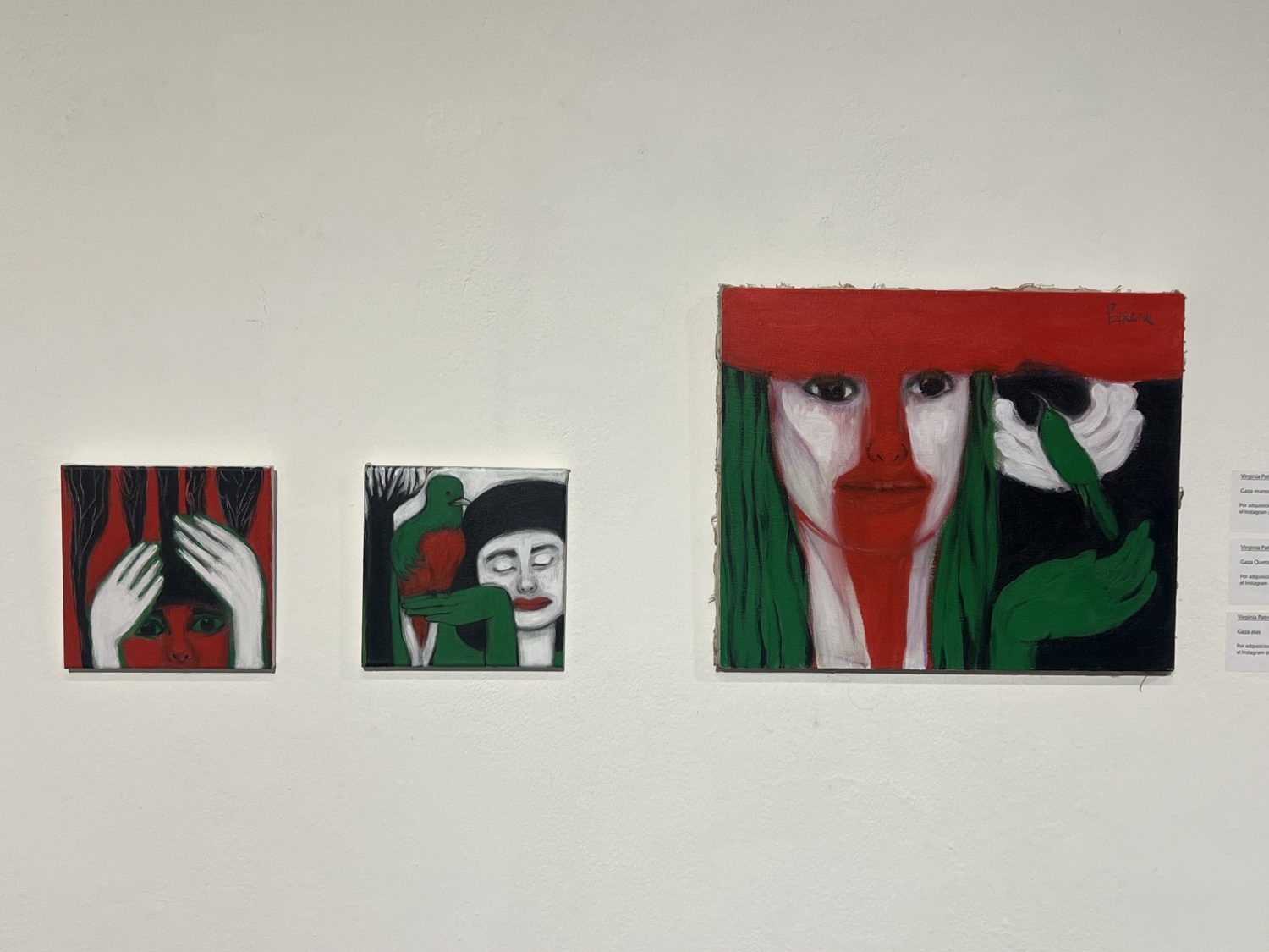 Imágenes de las obras presentadas en la muestra ''Color Palestina''